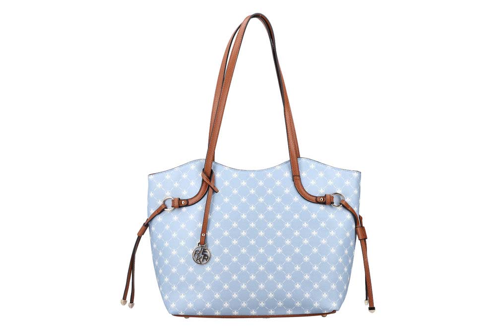 Rieker Tote Shield Pale Blue Womens Handbag H1052-10 In Size 2 In Plain Pale Blue